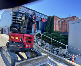 4t Mini ekskavatoriaus,bobcat.polių grežimas.griovimas / Spec. technikos nuoma Vilnius / Darbų pavyzdys ID 4419222