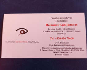 Privatūs detektyvai - Privatus Detektyvas Teisininkas Rolandas Kudijanovas - 1