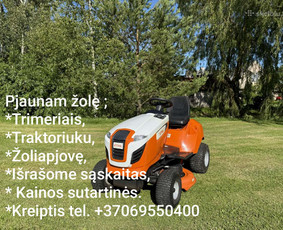 Vejos priežiūra, įrengimas - Žolės mulčiavimas Kaune ir Kauno r. - 2