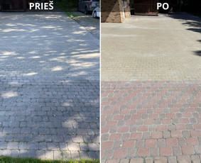 Srautinis valymas - Trinkelių, kiemo dangų ir kitų pavir&scaron;ių plovimas - 1