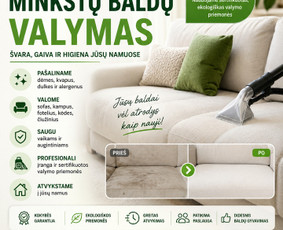 Biurų valymas - Profesionalus mink&scaron;tų baldų, patalpų valymas - 2