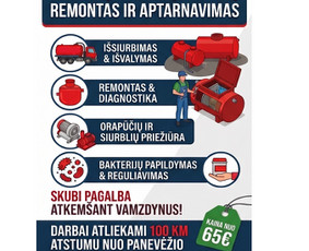 Nuotekų i&scaron;vežimas - Nuotekų valymo įrenginių aptarnavimas, remontas Panevėžyje - 1