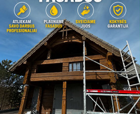 Fasadų apdaila, dažymas - Visų rū&scaron;ių namų dažymas, plovimas bei gruntavimas. - 1