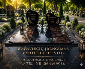 Kapų tvarkymas, priežiūra - Kapų dengimas,granito plok&scaron;tės, antkapiai, paminklai. - 1