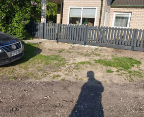 Statybos darbai - Tvoros, vartų montavimas. - 4
