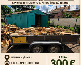 Buitinės paslaugos - Parduodamos pjautos ir skaldytos ąžuolinės malkos. - 1
