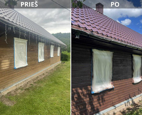 Fasadų apdaila, dažymas - Fasadu Stogu Trinkeliu Plovimas Dažymas visoje Lietuvoje - 4