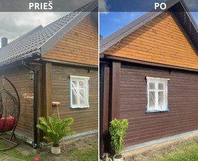 Fasadų apdaila, dažymas - Fasadu Stogu Trinkeliu Plovimas Dažymas visoje Lietuvoje - 3