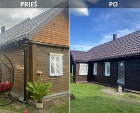 Fasadų apdaila, dažymas - Fasadu Stogu Trinkeliu Plovimas Dažymas visoje Lietuvoje - 1