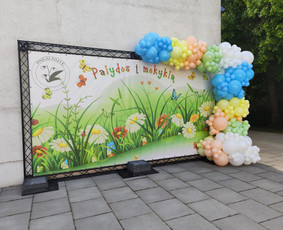 Foto sienelės, balionų girliandos ir personalizavimas / Party Inbox / Darbų pavyzdys ID 4431814