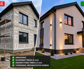 Ap&scaron;iltinimas, &scaron;iltinimas - &Scaron;iltinimas, armavimas, dekoratyvinio tinko pur&scaron;kimas - 1