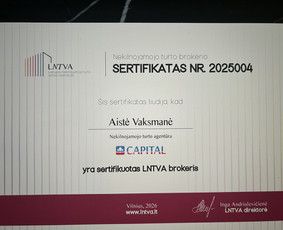 Kitos kategorijos - Sertifikuota Nt brokerė - teisininkė - 2