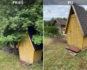 Aplinka, sodas - Sklypų tvarkymas: medžių ir krūmų pjovimas su i&scaron;vežimu. - 1