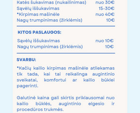 &Scaron;unų, kačių kirpyklos - Gyvūnų kirpėja Palangoje - 1
