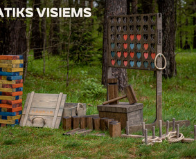 Lauko žaidimų nuoma - Medinių lauko ir vidaus žaidimų nuoma &scaron;ventėms ir renginiams - 1