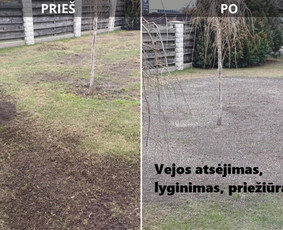 Aplinka, sodas - Auk&scaron;tos, apleistos žolės pjovimas trimeriu. Vejos priežiūra. - 2
