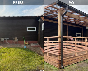 Grindjuosčių montavimas - Fasadai, terasos,pergolos ,karkasiniai nameliai,sandeliukai - 3