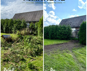 Apleistų sklypų tvarkymas - Aplinkos tvarkymo darbai, žolės pjovimas, kelmų frezavimas. - 2