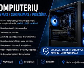Kompiuterių remontas - Kompiuterių valymas/surinkimas/priežiūra - 1