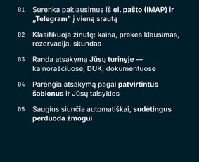 Di automatizacijos, Ai agentai ir n8n sprendimai / AI Merge Studio ltd / Darbų pavyzdys ID 4449546