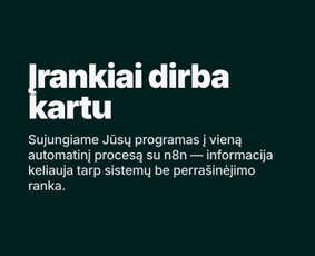 Di automatizacijos, Ai agentai ir n8n sprendimai / AI Merge Studio ltd / Darbų pavyzdys ID 4449612