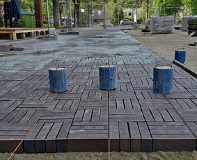 Trinkelių klojimas - Trinkelių klojimas, pagrindų įrengimas, veja, drenažas - 4