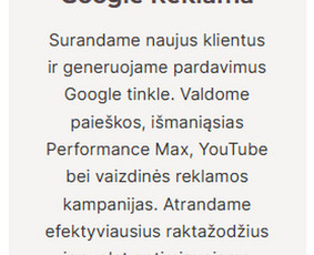 Google Ads reklama - Google ir Meta reklamos valdymas smulkiam verslui - 3