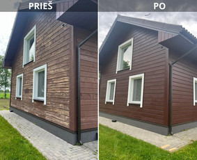 Fasado dažymas - Fasadu Stogu Trinkeliu Plovimas Dažymas visoje Lietuvoje - 1