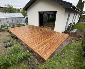 Terasų ,stoginių montavimas ventiliuojami fasadai. / Mb Kvood / Darbų pavyzdys ID 4455206