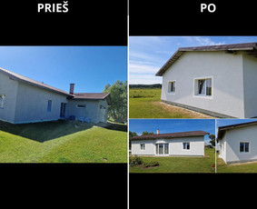 Fasado tinkavimas - Fasadų Dekoratyvinio, strukturinio tinko pur&scaron;kimas klaipėda - 1
