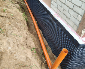Pamatų šiltinimas drenažo ir kiti darbai / Pamatai / Darbų pavyzdys ID 4459782
