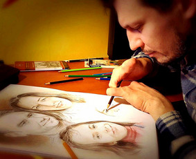 Realistiški portretai, šaržai / Portraits, caricatures - Dailininkai - 1 Dailininkai - Realistiški portretai, šaržai / Portraits, caricatures - 1