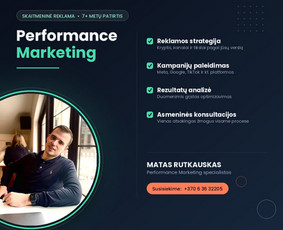 Reklamos internete kūrimas - Reklama Meta, Google, Tiktok. Nuo strategijos iki rezultų - 1