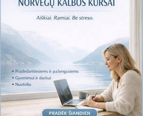 Mokymai, kursai, kalbos - Norvegų kalbos kursai nuo A1 iki C1 lygio internetu. - 1