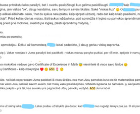 Mokymai, kursai, kalbos - Matematikos korepetitorė Ib, 9-12kl, eksternai, Vbe - 2