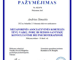 Mindfulness mokytojas, priklausomybių konsultantas / Andrius Simaitis / Darbų pavyzdys ID 4463084