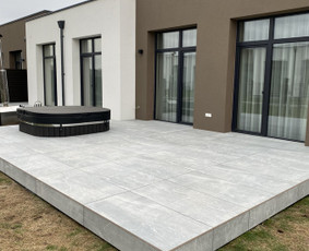 Medžio darbai, staliai - Terasinių plytelių montavimas - 2