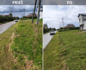 Aplinka, sodas - Žolės pjovimas trimeriu - 1