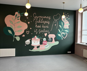 Interjero dekoravimas - Pie&scaron;imas/tapymas ant sienų, murals, pie&scaron;imas ant stiklo - 4