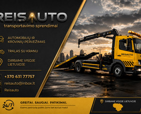 Fiskaras, Tralas Su Kranu, krovinių Pervežimas 24/7 / MB REISAUTO / Darbų pavyzdys ID 4470442