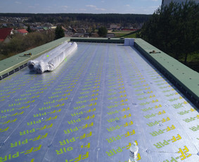 Epdm dangos montavimas, plokščių stogų šiltinimas / Stogų dengimas EPDM / Darbų pavyzdys ID 4471652