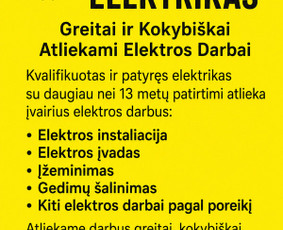 Elektrikai, elektros darbai - Rolandas Elektrikas - 1