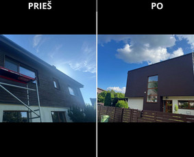 Fasadų apdaila, dažymas - Medinių namų dažymas &ndash; premium kokybė. - 3