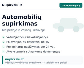 Automobilių supirkimas - Automobilių supirkimas Klaipėdoje ir Vakarų Lietuv - 1