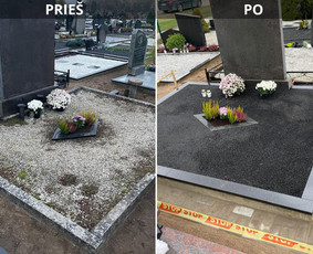 Kapavietės renovacija, restauravimas - Kapų tvarkymas, paminklai, dengimas granito plok&scaron;tėmis - 3
