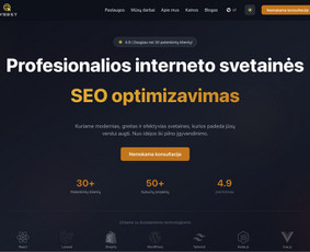 Interneto svetainių kūrimas - Profesionalios svetainės Next.js, React, wordpress - 1