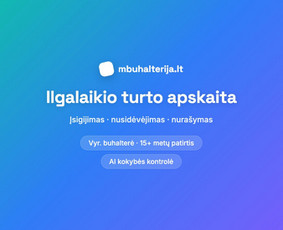 Ilgalaikio turto apskaita - Mb ir UAB apskaita su Ai kokybės kontrole - 1