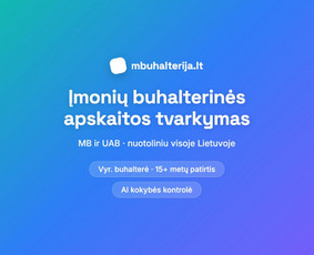 Buhalterio konsultacija - Mb ir UAB apskaita su Ai kokybės kontrole - 1