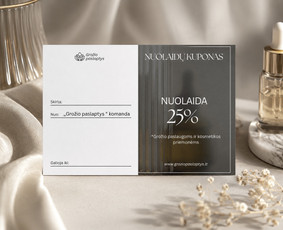 Vizitinių,kuponų kūrimas produktų vizualizacijų kūrimas / Laura K. / Darbų pavyzdys ID 4480752