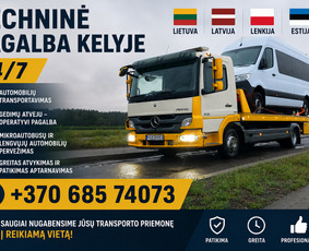 Techninė pagalba kelyje - Techninė pagalba kelyje / Tralo paslaugos / 24/7 - 2